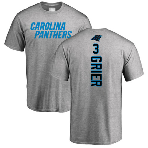 Carolina Panthers Men Ash Will Grier Backer NFL Football #3 T Shirt->youth nfl jersey->Youth Jersey